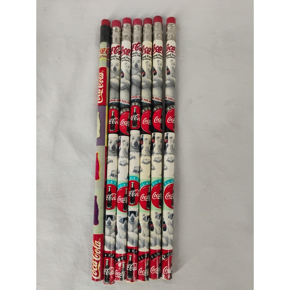 Vintage Coca Cola Polar Bear Pencils Plus Bottle Pencil Unused‎ 90s